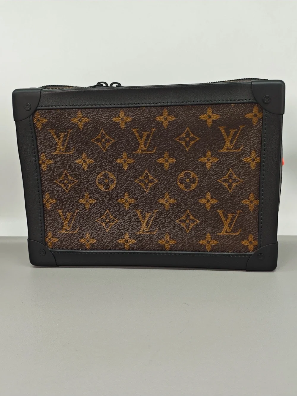 Louis Vuitton Brown Monogram Canvas Trunk Crossbody with Black Trim